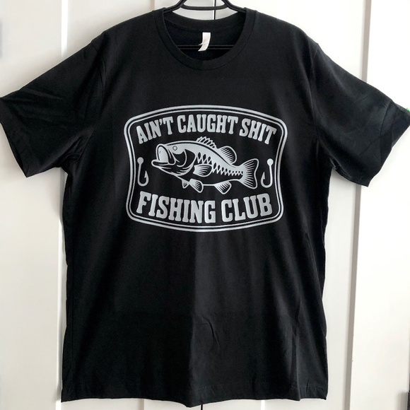 Fishing T-Shirt, Mens Funny Tshirt, Fishing Club Quote, Size 2XL, NEW No Tags - Picture 1 of 6